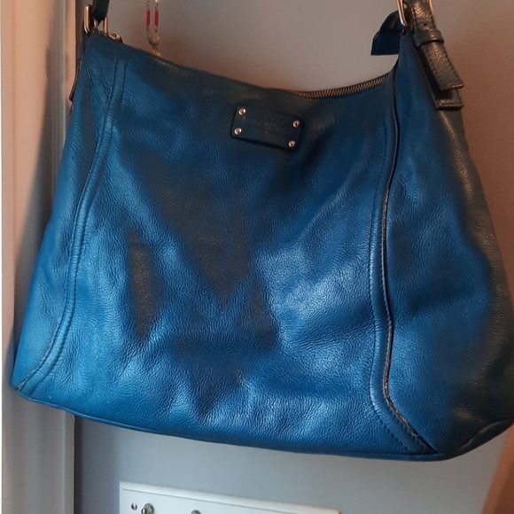 Kate Spade large blue leather tote